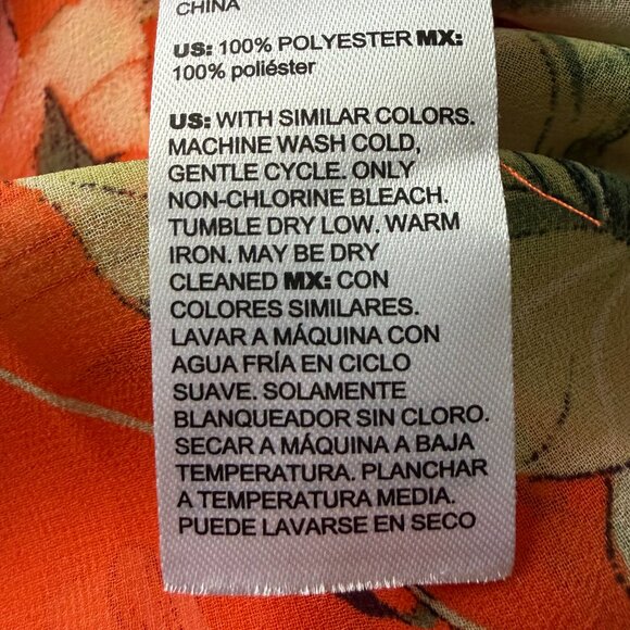 Chico's Size 14 Orchid Pleated Sleeve Blouse, Like New, Sheer, Lightweight - Picture 9 of 9